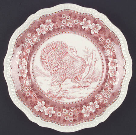 Tower Pink (Game Bird Center) Dinner Plate