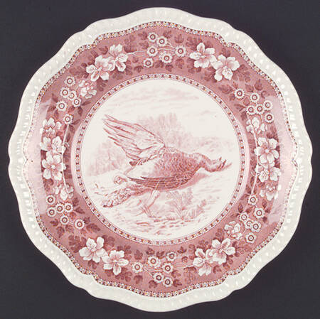 Tower Pink (Game Bird Center) Dinner Plate