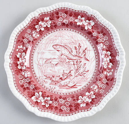 Tower Pink (Fish Center) Large Dinner Plate