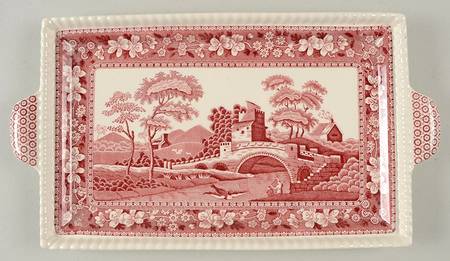 Tower Pink (Newer Backstamp) Large Sandwich Tray