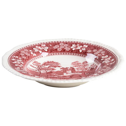 Tower Pink (Newer Backstamp) Large Rim Soup Bowl