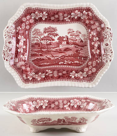 Tower Pink (Newer Backstamp) Rectangular Vegetable No Lid