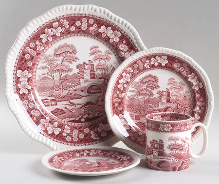 Tower Pink (Newer Backstamp) 4 Piece Place Setting