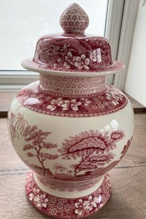 Tower Pink (Newer Backstamp) Covered Vase