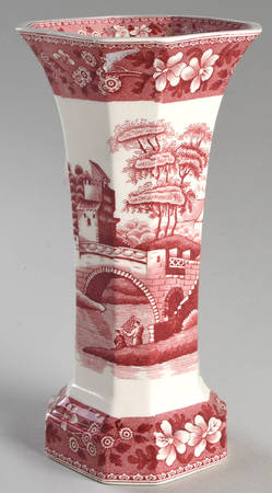 Tower Pink (Newer Backstamp) 8" Octagonal Vase