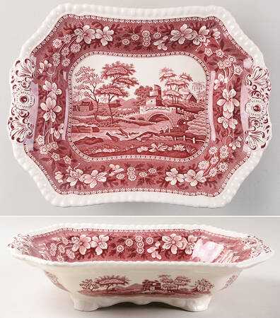 Tower Pink (Newer Backstamp) Rectangular Vegetable No Lid