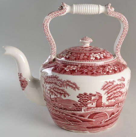 Tower Pink (Newer Backstamp) Large Kettle & Lid