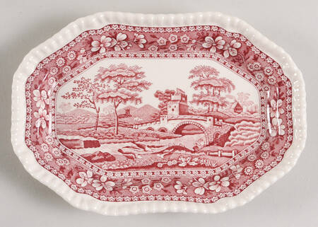Tower Pink (Newer Backstamp) Relish/Gravy Underplate