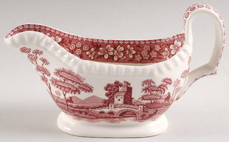 Tower Pink (Newer Backstamp) Gravy Boat