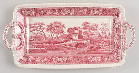 Tower Pink (Newer Backstamp) Large Sandwich Tray
