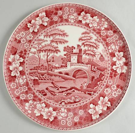 Tower Pink (Newer Backstamp) Round Torte Plate