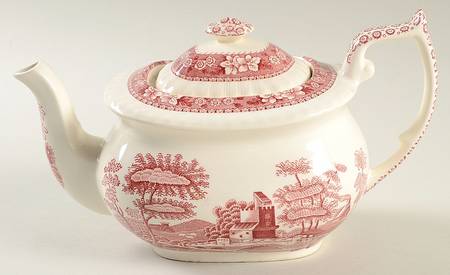 Tower Pink (Newer Backstamp) Small Teapot & Lid