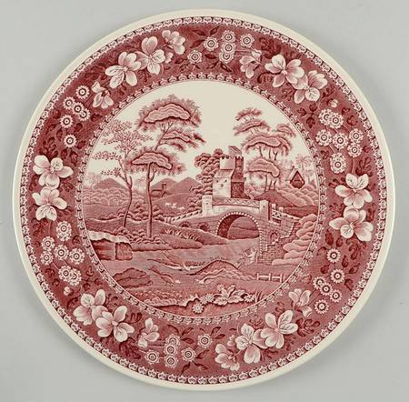 Tower Pink (Newer Backstamp) Cake Plate
