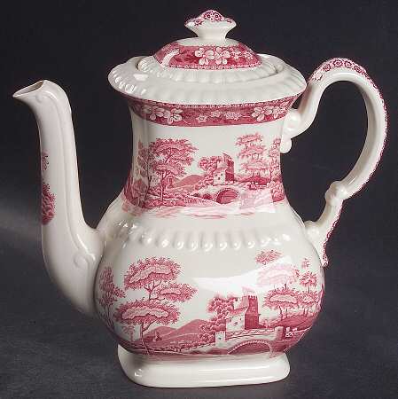 Tower Pink (Newer Backstamp) Coffee Pot & Lid