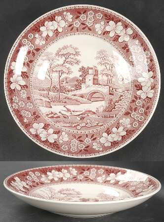 Tower Pink (Newer Backstamp) Bread and Butter Bowl
