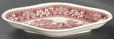 Tower Pink (Newer Backstamp) Pickle Dish