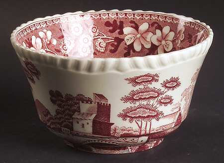 Tower Pink (Newer Backstamp) Cranberry Bowl