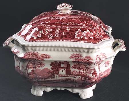 Tower Pink (Newer Backstamp) Tureen & Lid