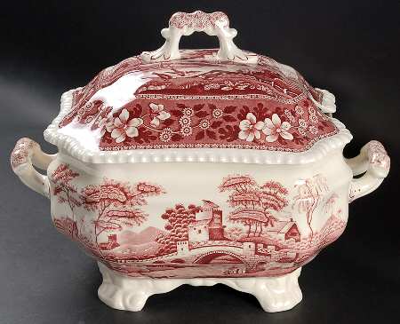 Tower Pink (Newer Backstamp) Tureen & Lid