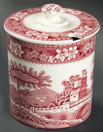 Tower Pink (Newer Backstamp) Jam/Jelly & Lid