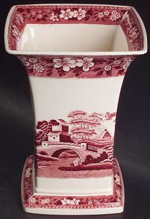 Tower Pink (Newer Backstamp) 8" Square Vase