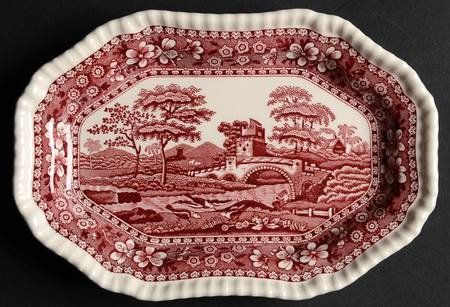 Tower Pink (Newer Backstamp) Relish/Gravy Underplate