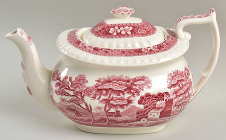 Tower Pink (Older Backstamp) Small Teapot & Lid