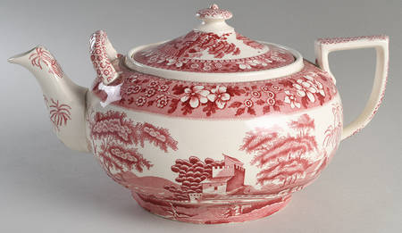 Tower Pink (Older Backstamp) Large Tea Pot & Lid