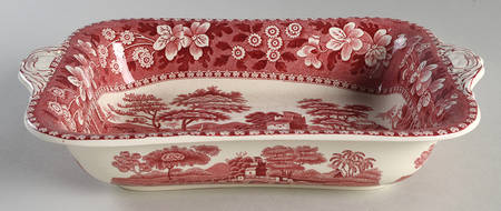 Tower Pink (Older Backstamp) 11" Rectangular Vegetable Bowl