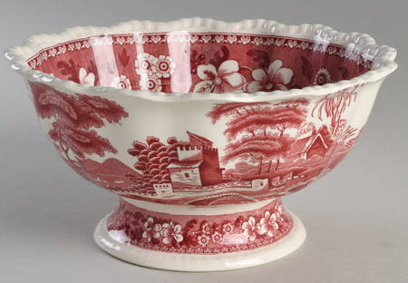 Tower Pink (Older Backstamp) 9" Large Fruit Bowl