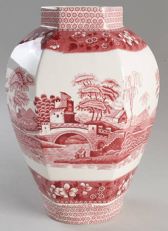Tower Pink (Older Backstamp) Hexagonal Vase, No Lid