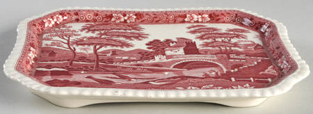 Tower Pink (Older Backstamp) Cheese Dish with Lid, Base Only (Wedge)
