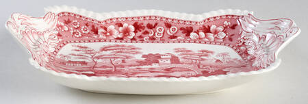 Tower Pink (Older Backstamp) 10" Shallow Oval Bowl by Spode