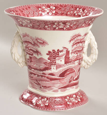Tower Pink (Older Backstamp) 7" Oval Vase