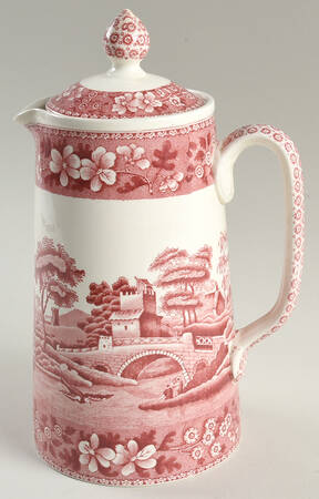 Tower Pink (Older Backstamp) Hot Water Jug & Lid by Spode