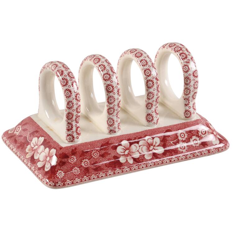 Tower Pink (Older Backstamp) 3-Slice Toast Server by Spode