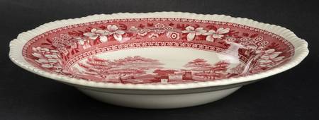Tower Pink (Older Backstamp) Large Rim Soup Bowl