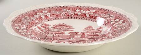 Tower Pink (Older Backstamp) Large Rim Soup Bowl