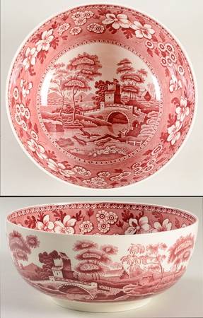 Tower Pink (Older Backstamp) 8" Chinese Bowl