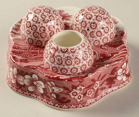 Tower Pink (Older Backstamp) Early Morning Cruet Set