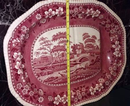 Tower Pink (Older Backstamp) 18" Oval Serving Platter