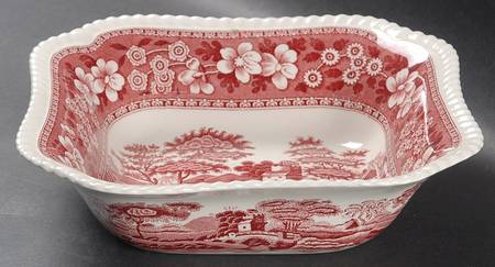 Tower Pink (Older Backstamp) 8" Square Vegetable Bowl