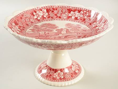 Tower Pink (Older Backstamp) Flared Round Compote (Height X Width)