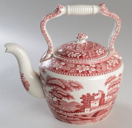 Tower Pink (Older Backstamp) Small Kettle & Lid