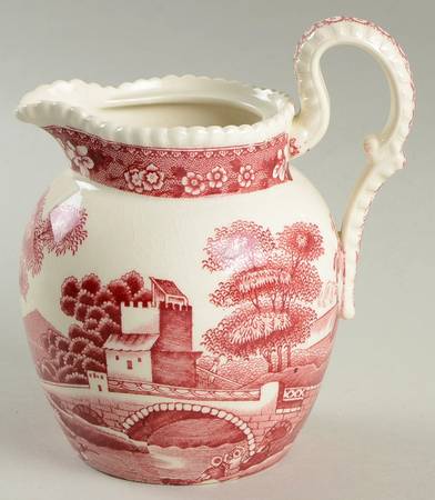 Tower Pink (Older Backstamp) Large Syrup No Lid
