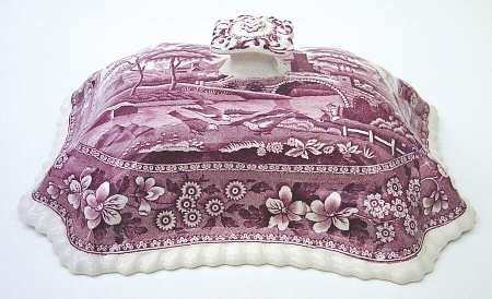 Tower Pink (Older Backstamp) Lid for Square Vegetable