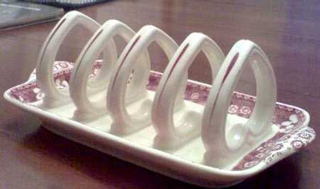 Tower Pink (Older Backstamp) 4 Slice Toast Server