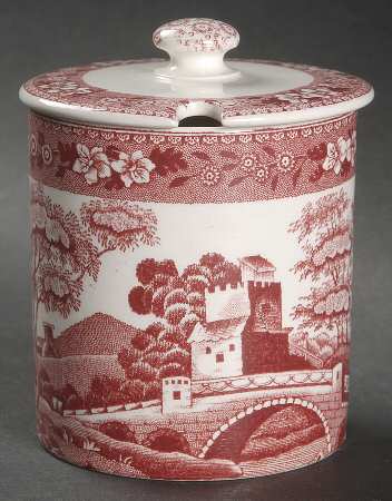 Tower Pink (Older Backstamp) Jam/Jelly & Lid