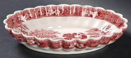 Tower Pink (Older Backstamp) Oval Sweet Meat Dish