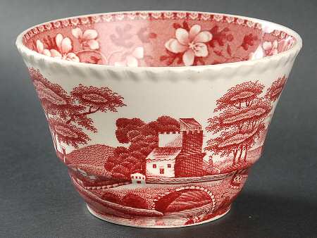 Tower Pink (Older Backstamp) Cranberry Bowl
